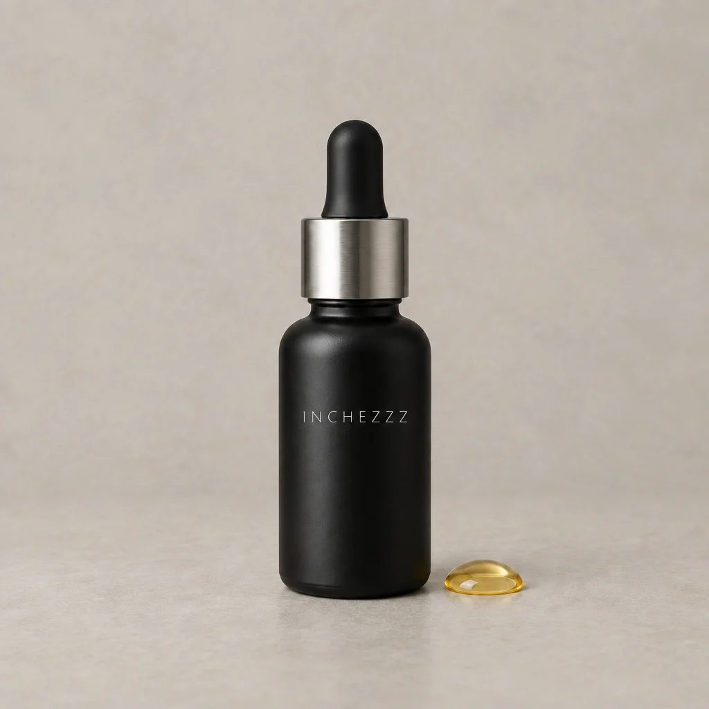 Inchezzz argan oil shine serum dropper bottle
